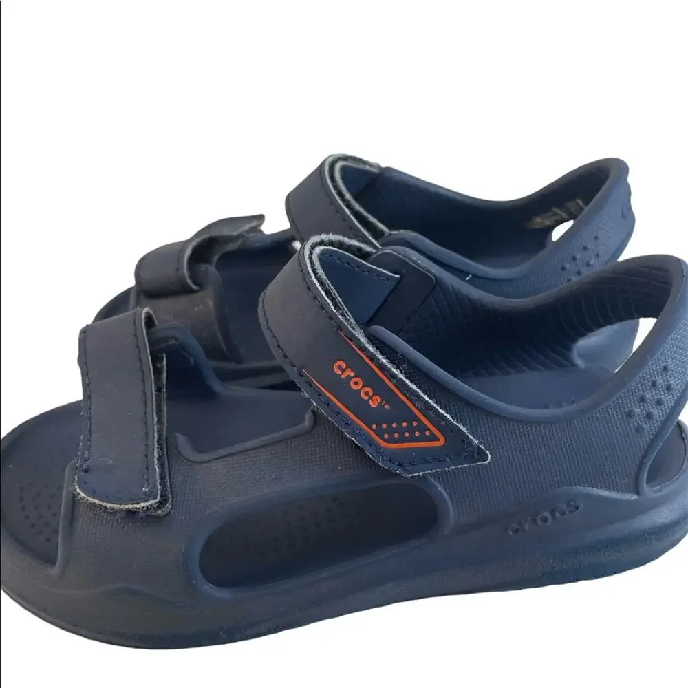 Kids crocs sandals blue size 10 Preowned
